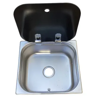 S2733X10 kapaklı, Tek Gözlü Paslanmaz Çelik Evye (Lavabo) 