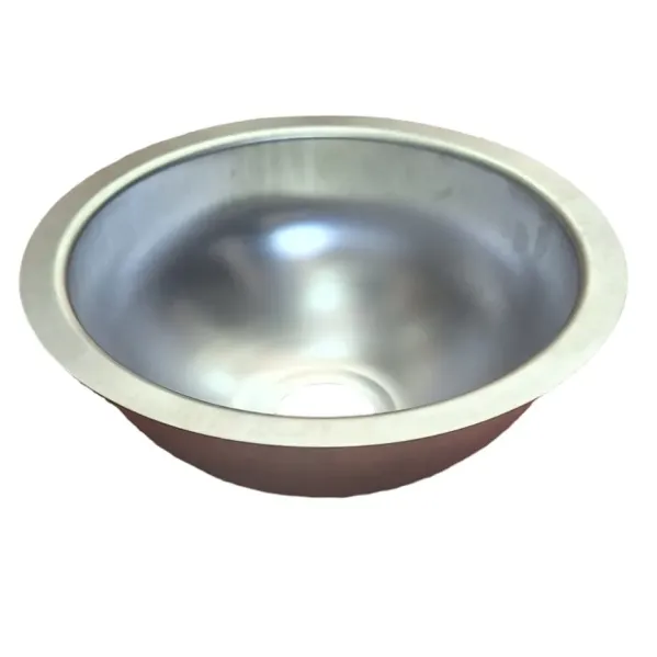 U30CM Yuvarlak Evye Lavabo Mat Krom