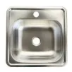 U38 Boat Caravan Chrome Square Sink with Tap Hole