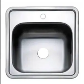 U38 Boat Caravan Chrome Square Sink with Tap Hole
