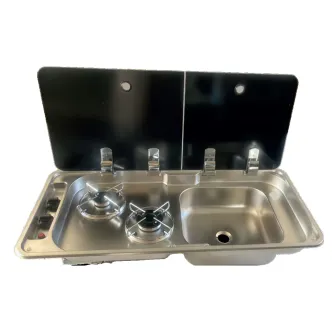 C3678TS-S Kombinasyonlu Paslanmaz Krom Ocak 36x78 cm