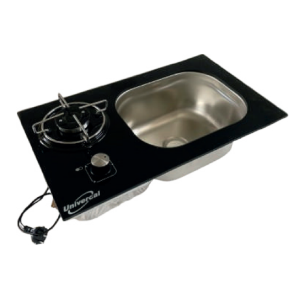 B3355-SF-S Univercal Tek Ocaklı Evyeli Gaz Emniyetli 33x55