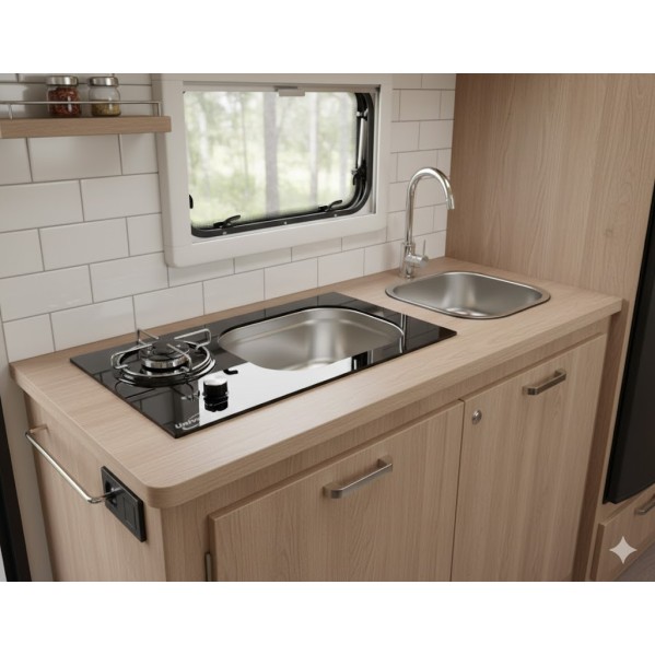 B3355-SF-S Univercal Tek Ocaklı Evyeli Gaz Emniyetli 33x55