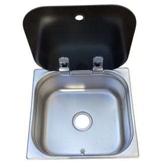 S2733X15 kapaklı, Tek Gözlü Paslanmaz Çelik Evye (Lavabo)