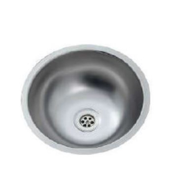 U30CM Yuvarlak Evye Lavabo Mat Krom