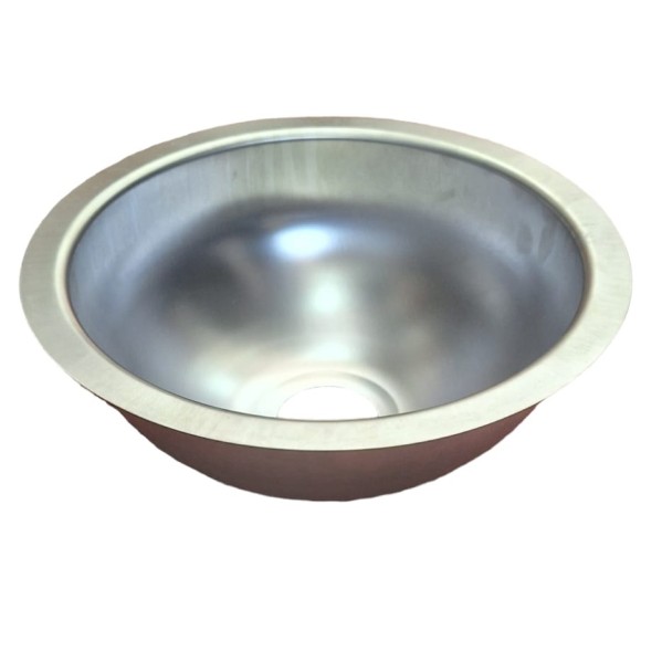 U30CM Yuvarlak Evye Lavabo Mat Krom