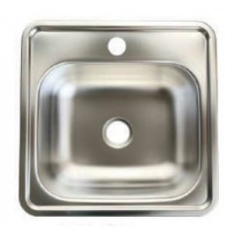 U38 Boat Caravan Chrome Square Sink with Tap Hole