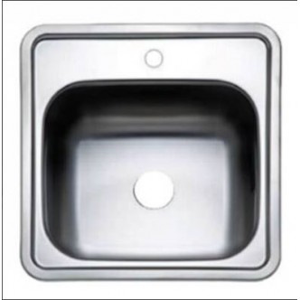U38 Boat Caravan Chrome Square Sink with Tap Hole